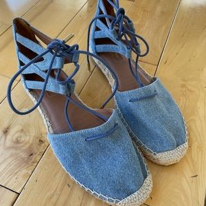 Aquazzura Denim Espadrille Sandals